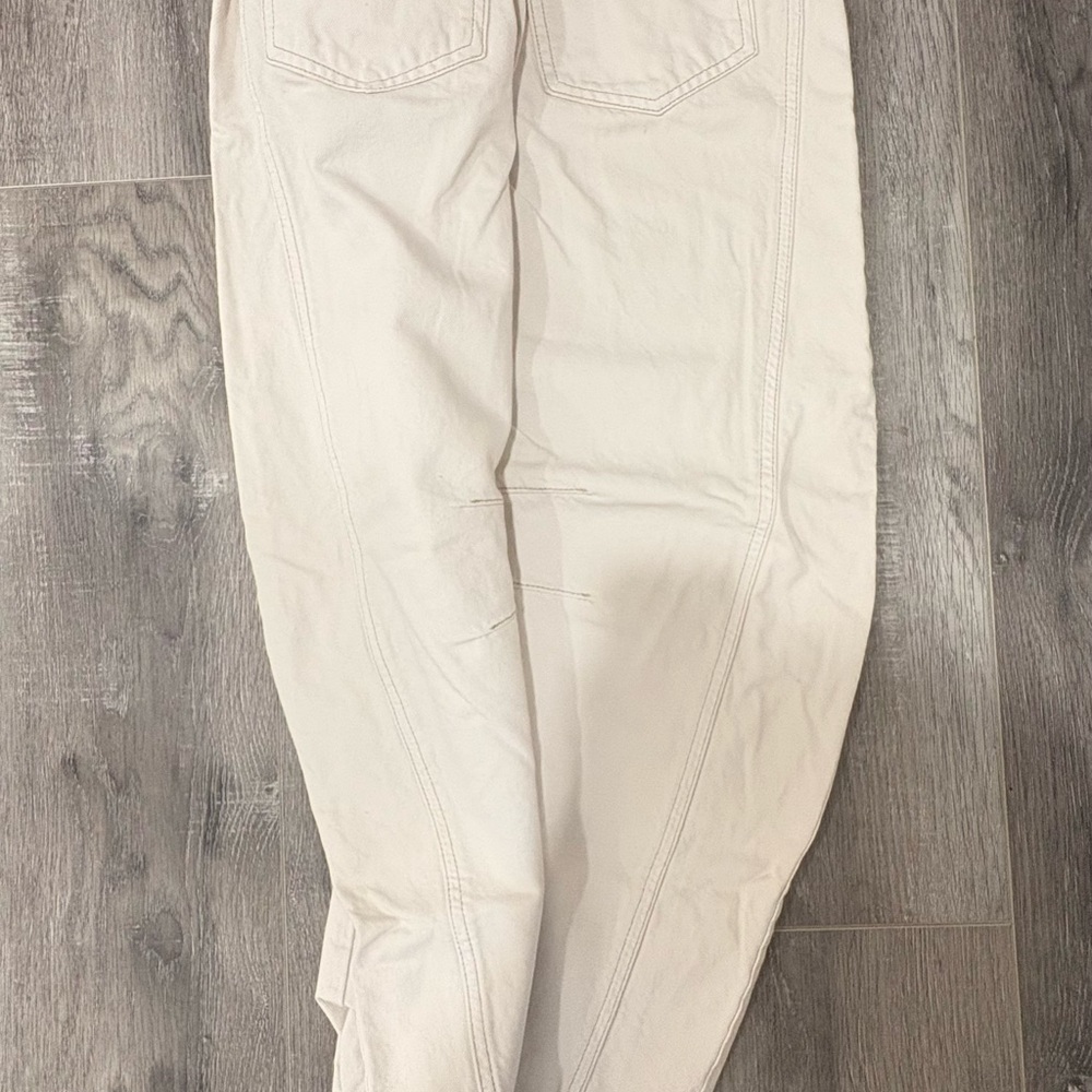 Free People Women's Off-White Straight Leg Jeans